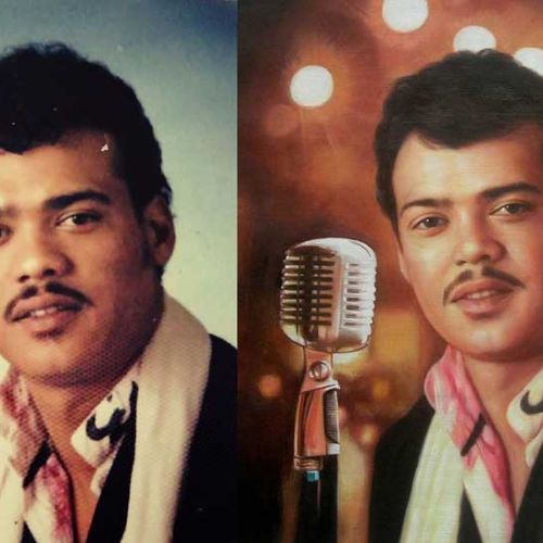 Young woman — oil portrait on canvas, close-up composition