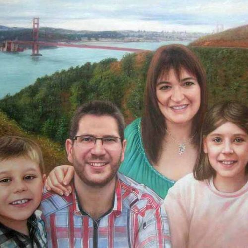 Ancestor portrait from old photo — added décor, classical and noble result