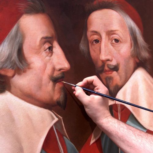 Copy of an old portrait — oil on canvas, faithful likeness guaranteed